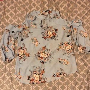 Medium floral peek a boo top